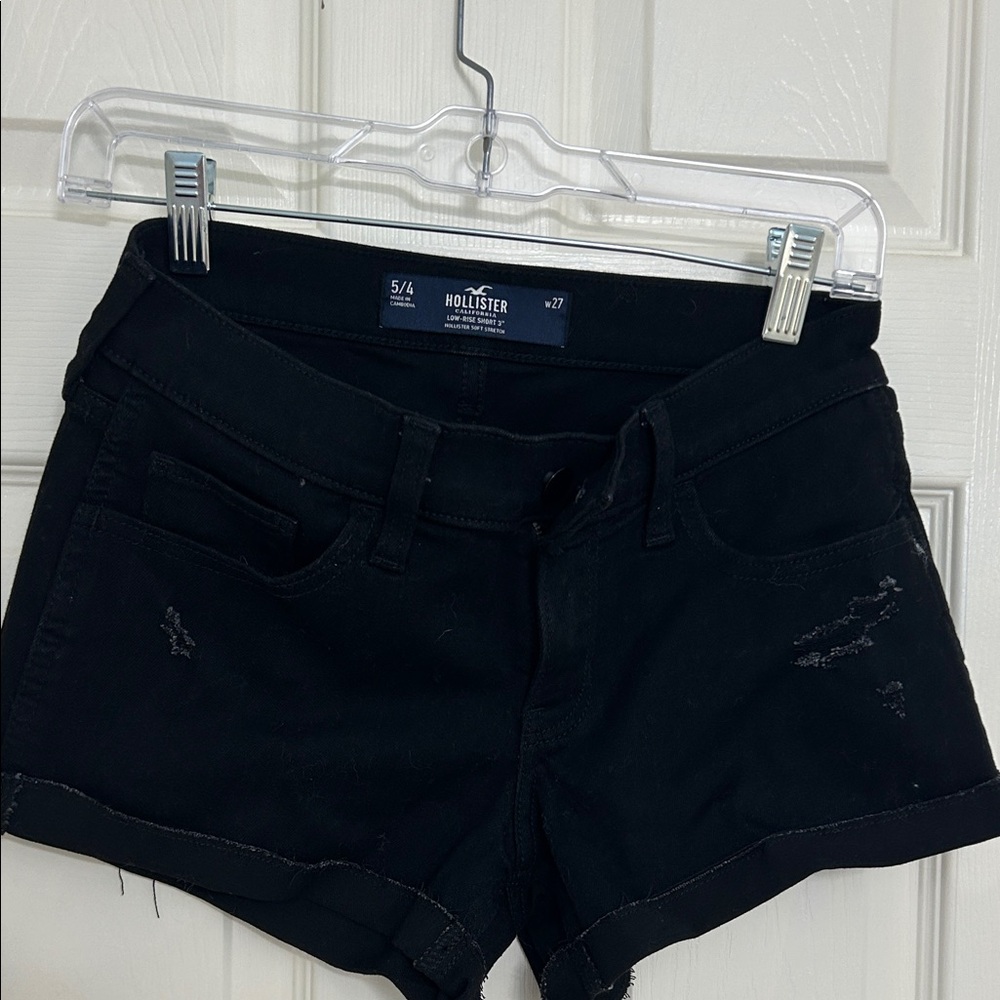 Hollister Women's Black Denim Cutoff Shorts